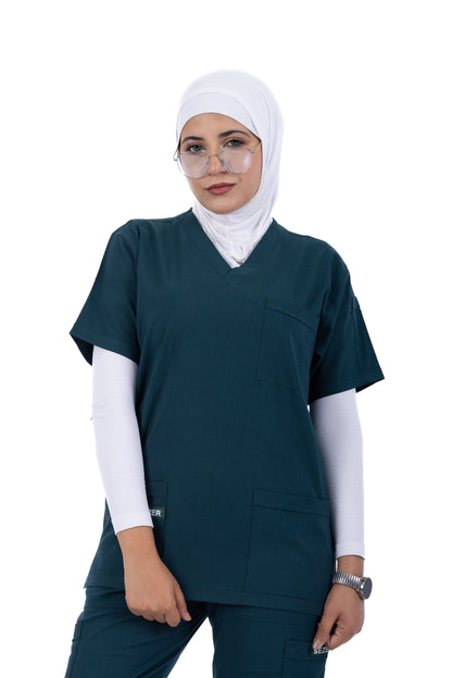 Sezar Scrub Female- Genzari | جنزارى– اسكرب قطن ليكرا الجديد