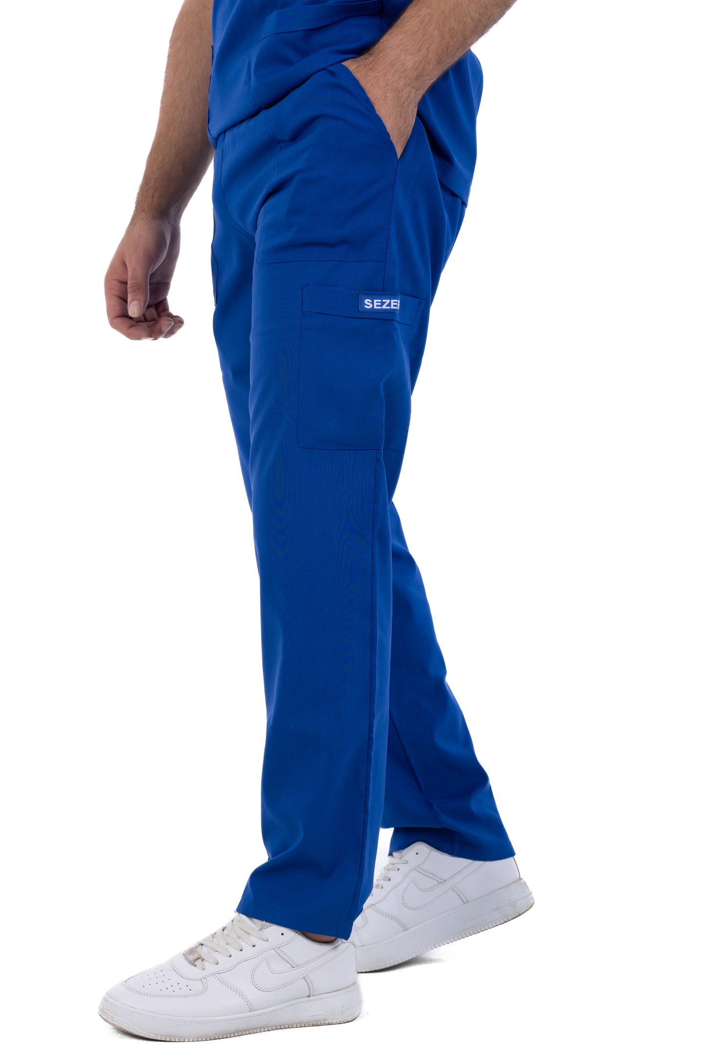 Sezar Scrub Men's - Royal Blue | أزرق ملكي – قطن ليكرا الجديد