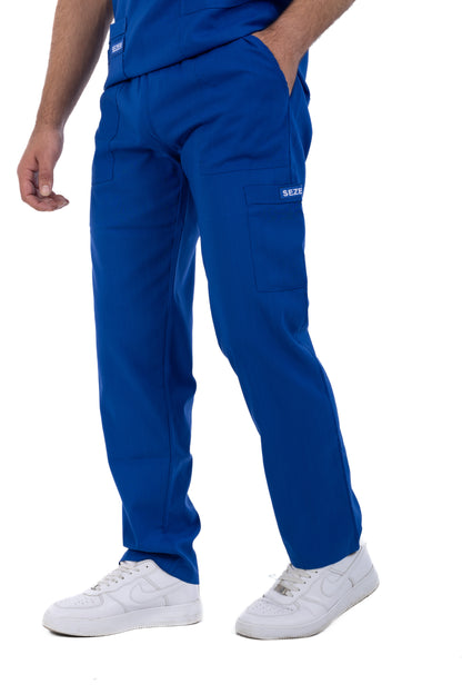 Sezar Scrub Men's - Royal Blue | أزرق ملكي – قطن ليكرا الجديد