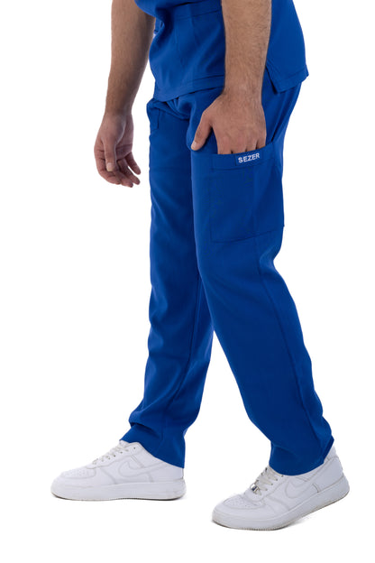 Sezar Scrub Men's - Royal Blue | أزرق ملكي – قطن ليكرا الجديد