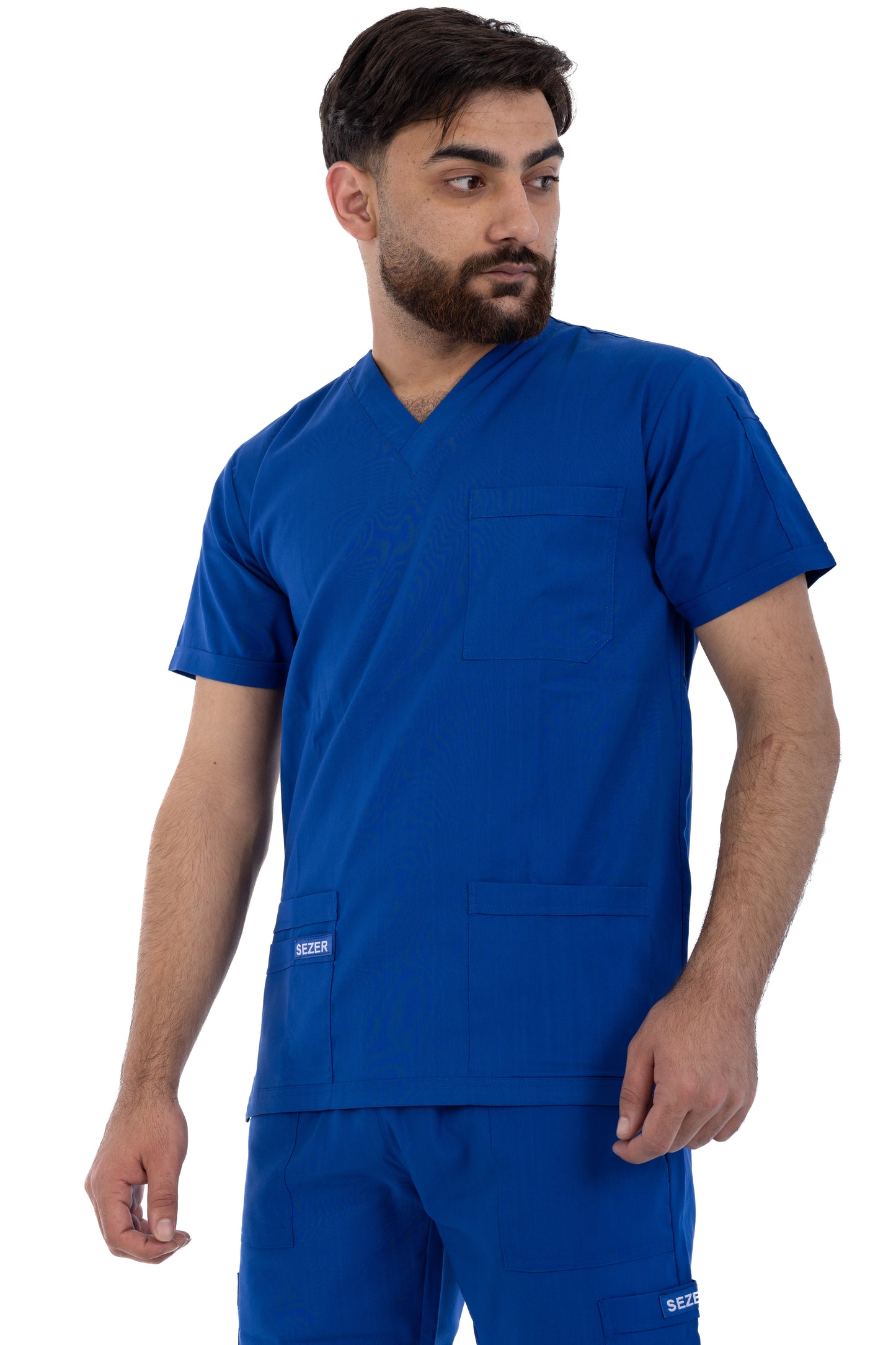 Sezar Scrub Men's - Royal Blue | أزرق ملكي – قطن ليكرا الجديد