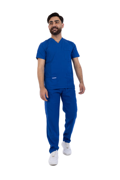 Sezar Scrub Men's - Royal Blue | أزرق ملكي – قطن ليكرا الجديد