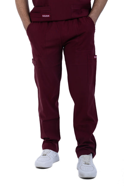 Sezar Scrub Men's - Maroon | نبيتي – قطن ليكرا الجديد