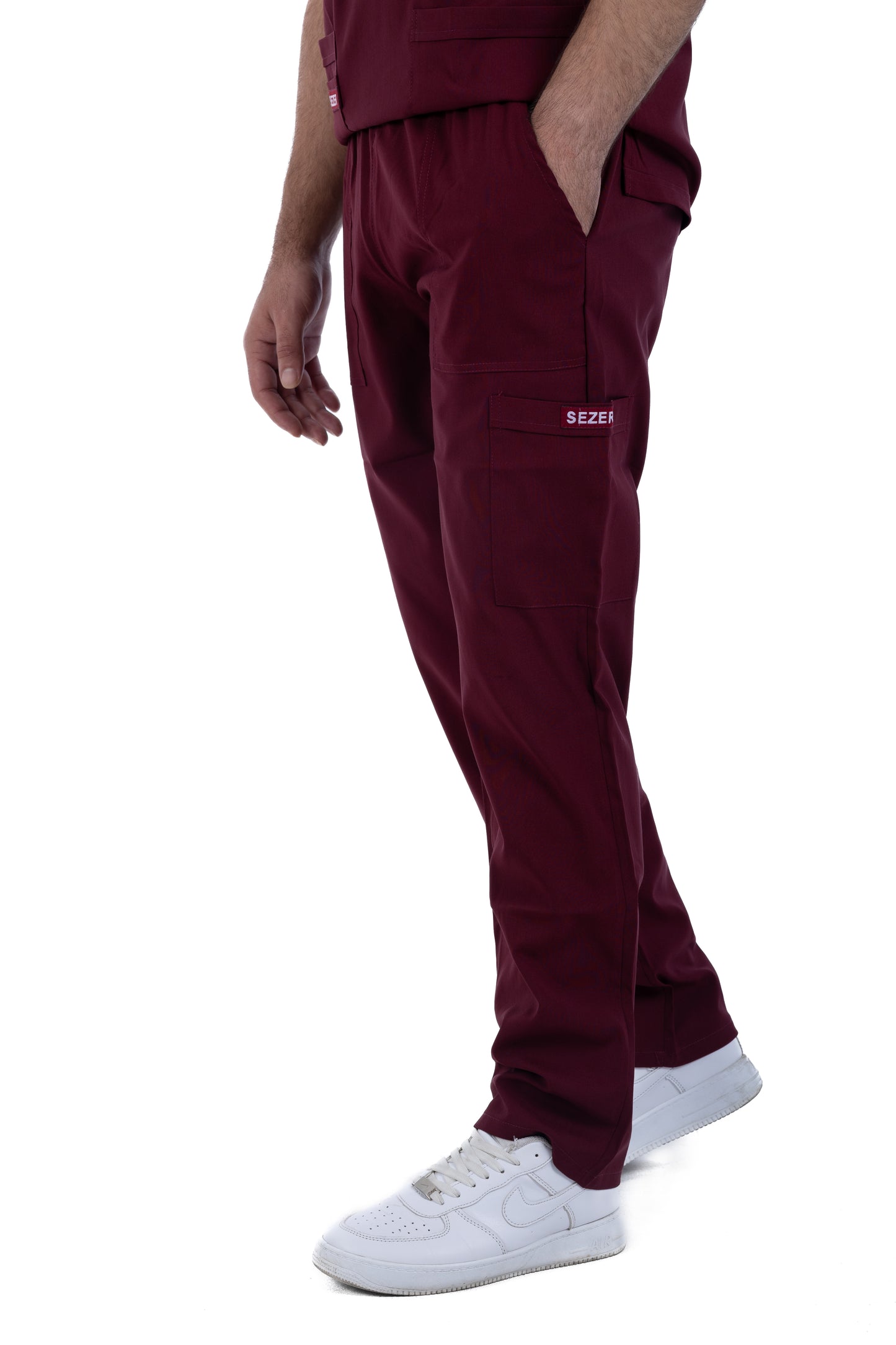 Sezar Scrub Men's - Maroon | نبيتي – قطن ليكرا الجديد