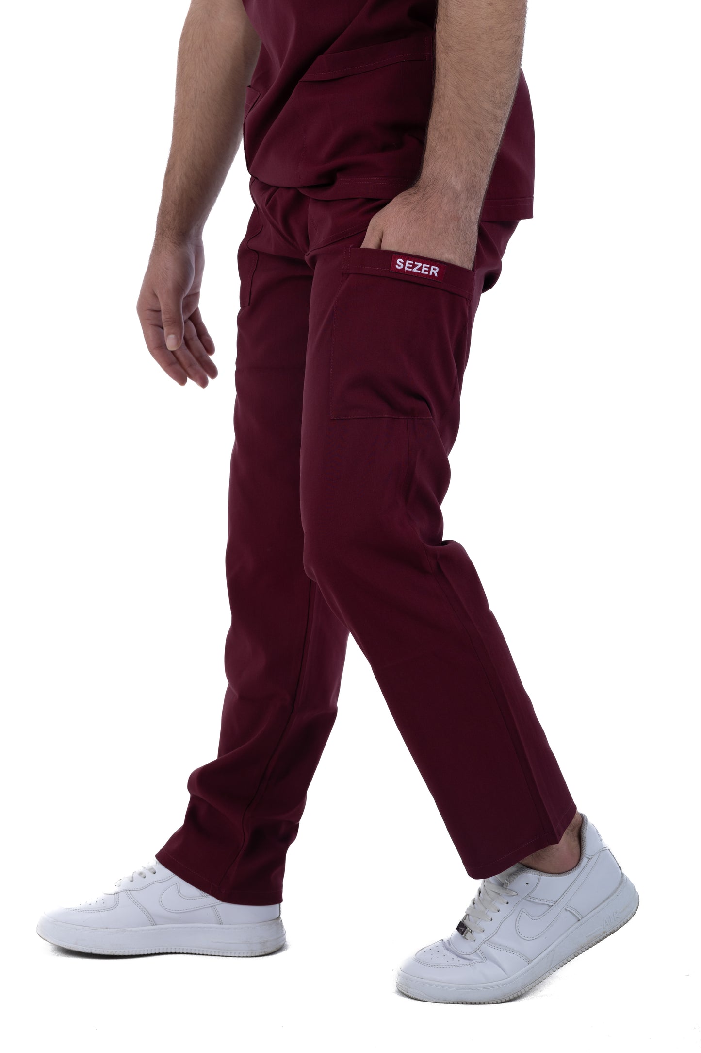 Sezar Scrub Men's - Maroon | نبيتي – قطن ليكرا الجديد