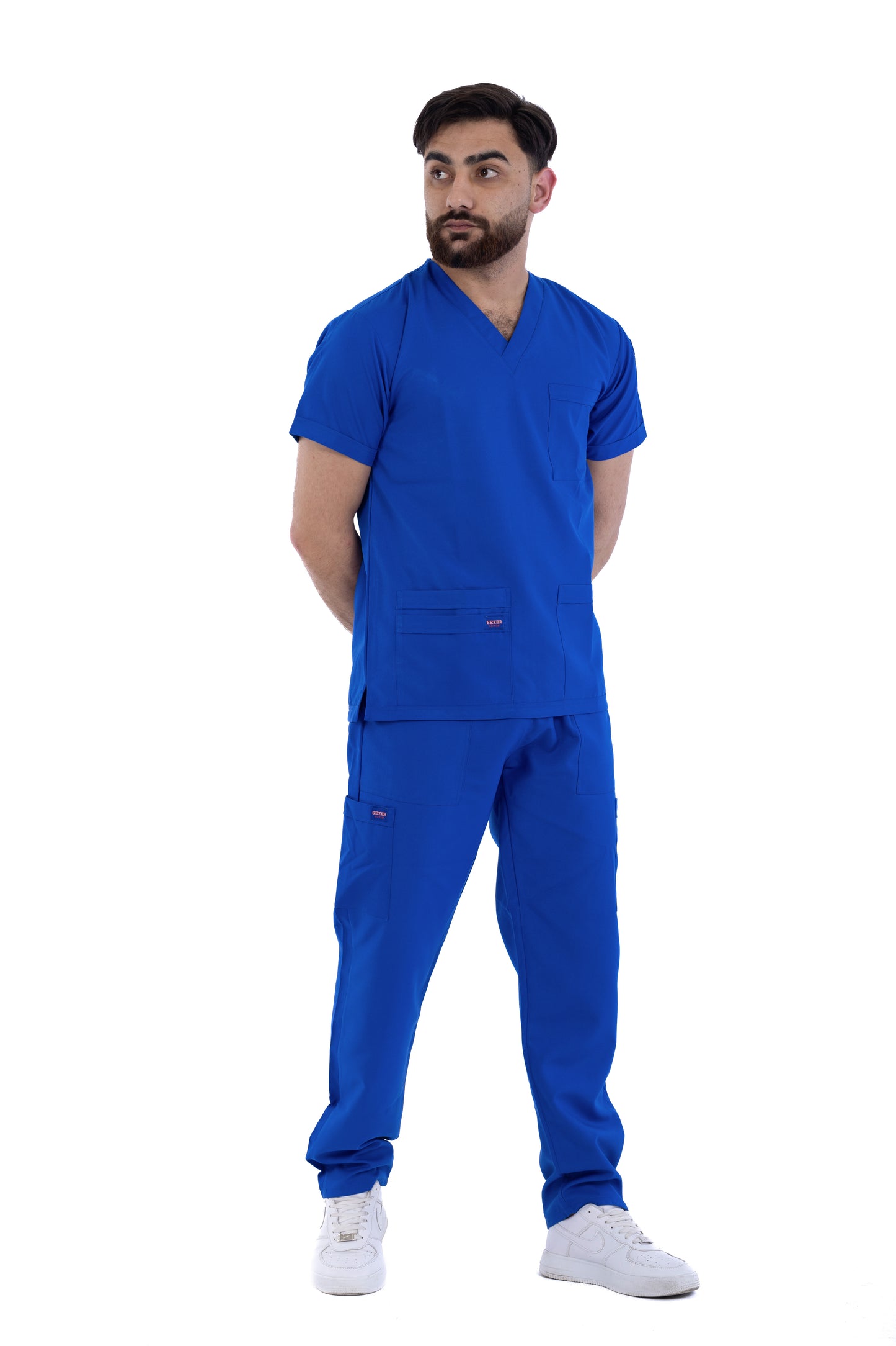 Sezar Scrub Polyester Men's- Royal Blue|  ازرق رويال– اسكرب بوليستر