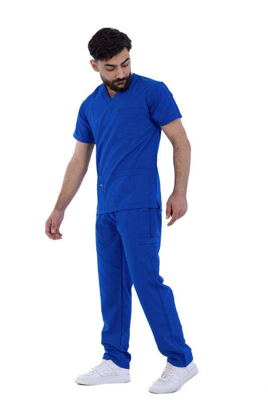 Sezar Scrub Polyester Men's- Royal Blue|  ازرق رويال– اسكرب بوليستر