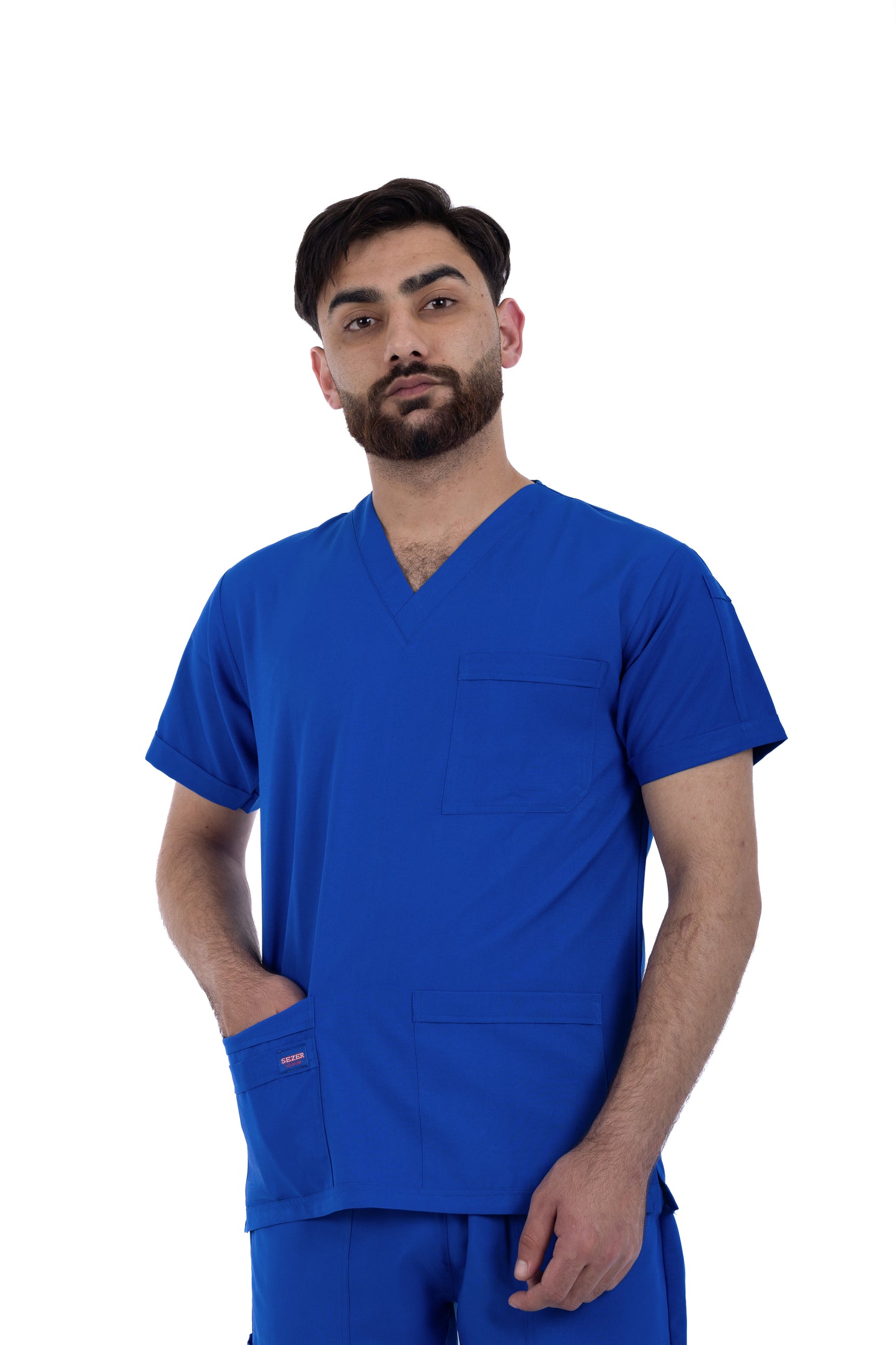 Sezar Scrub Polyester Men's- Royal Blue|  ازرق رويال– اسكرب بوليستر