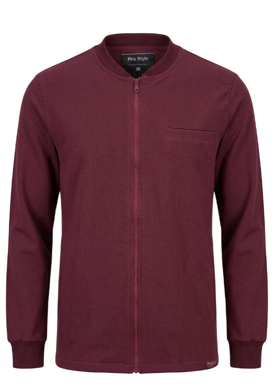جاكيت اسكرب طبي برجندي– Medical Scrub Jacket Burgundy