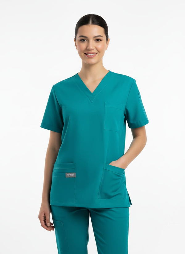 اسكرب سيزر قطن كتان Unisex - فيروزي