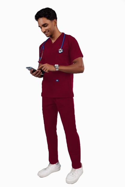 RZ Scrub Men's - Maroon | نبيتي – راحة وأناقة للرجال