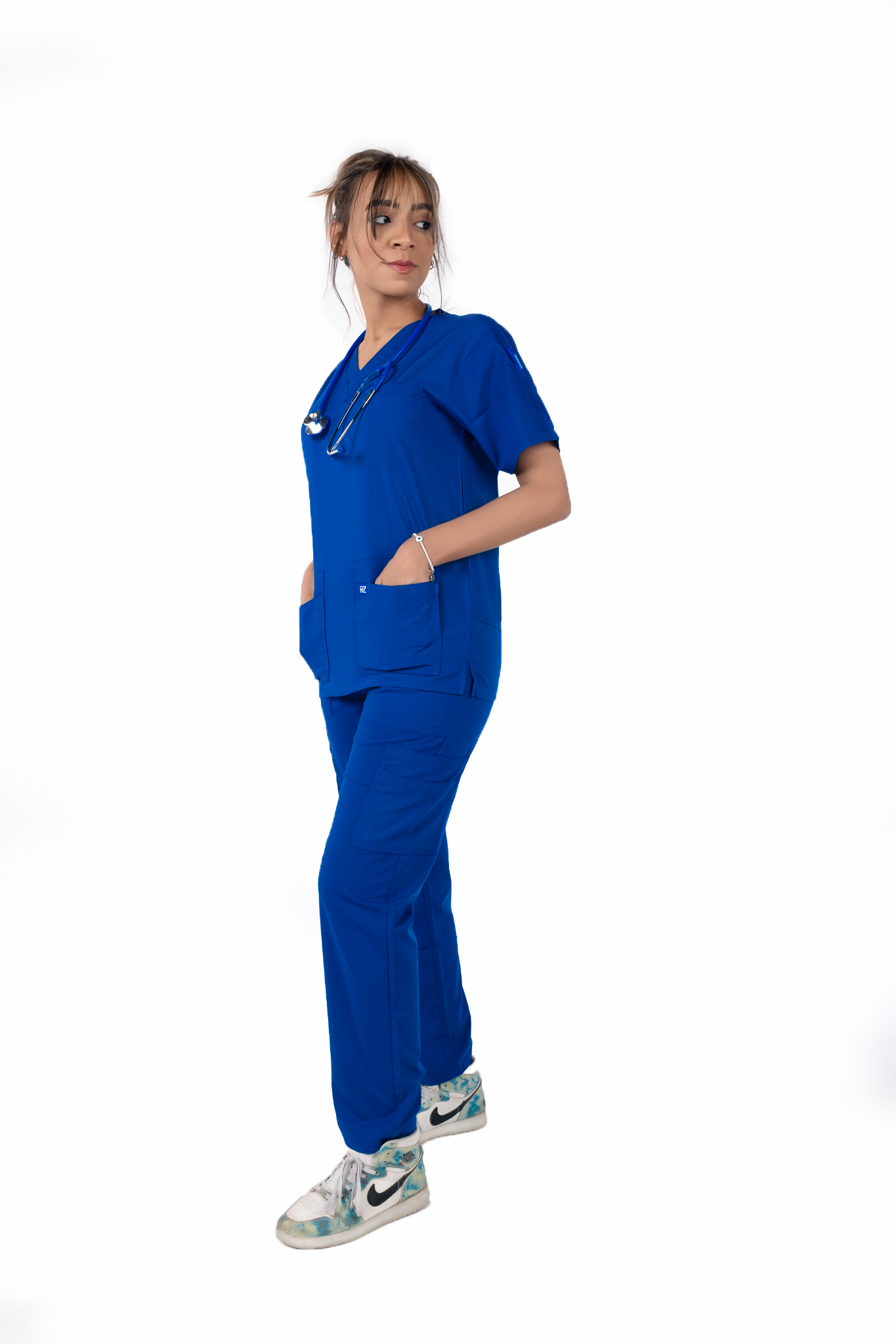 RZ 1 Scrub Female - Royal Blue | ازرق رويال – راحة وأناقة للنساء