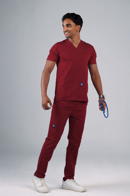 RZ Scrub Men's - Maroon | نبيتي – راحة وأناقة للرجال